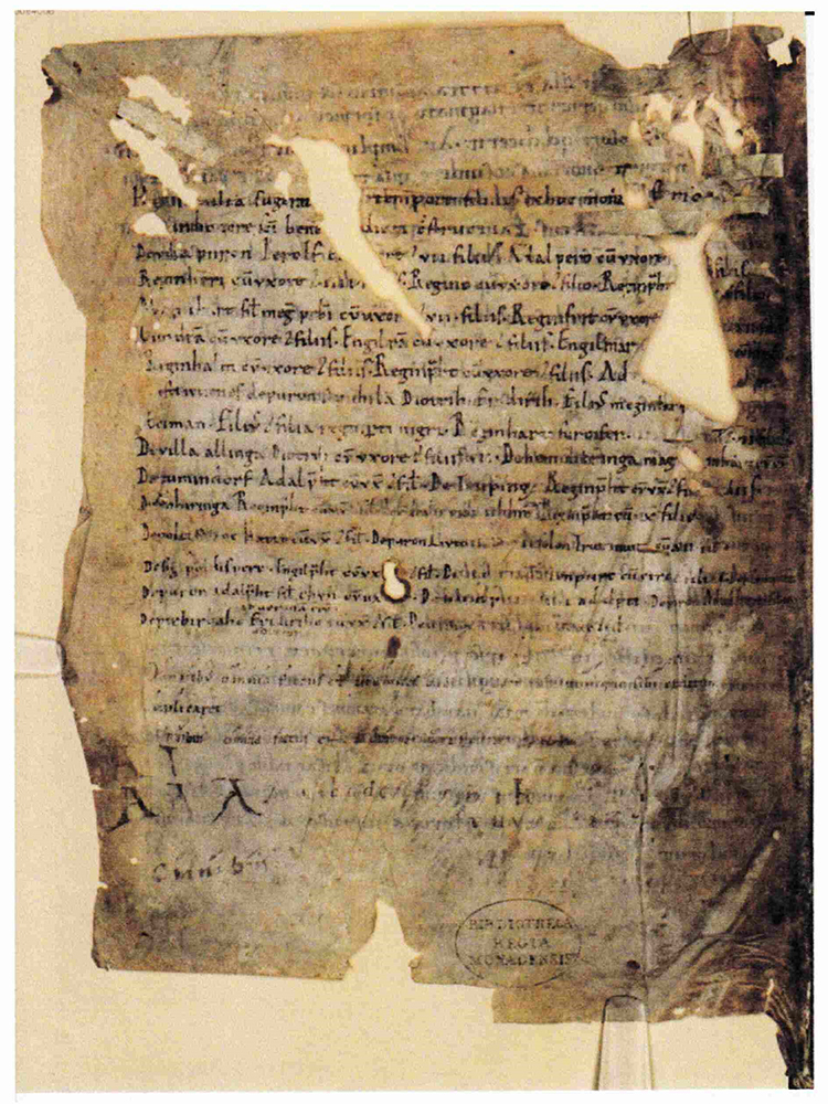 Benediktbeuern-Urkunde von ca. 1055