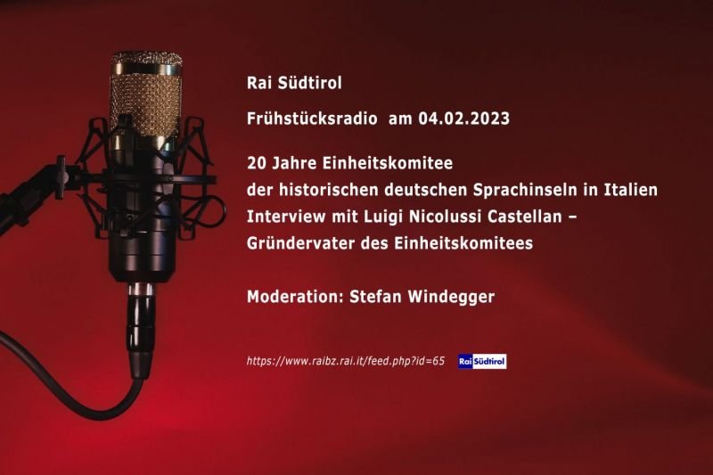 RAI-Interview mit Luigi Nicolussi Castellan zum 20. Gründungsjubiläum des Einheitskomitees